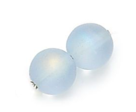 10mm Round Glass Beads, Frosted Alexandrite AB (Qty: 15)